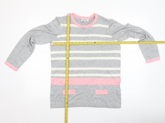 Womens UK Size L BASSINI Grey Pullover Jumper