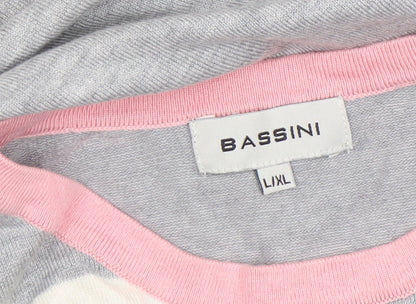 Womens UK Size L BASSINI Grey Pullover Jumper