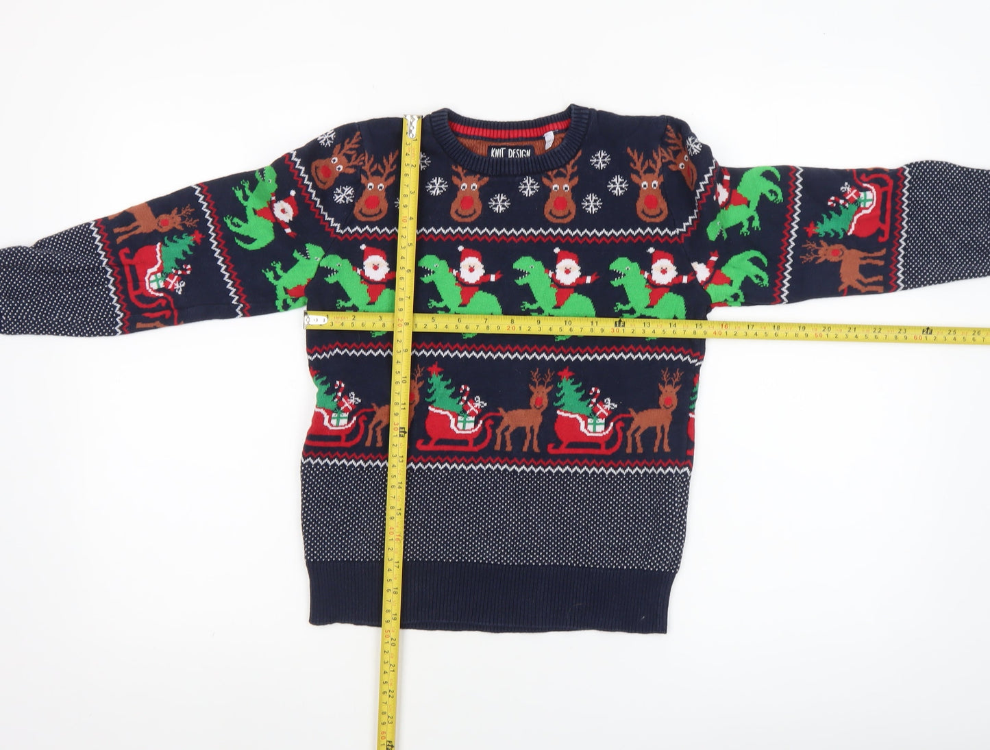 Boys UK Size 9 Years C&A Blue Pullover Jumper