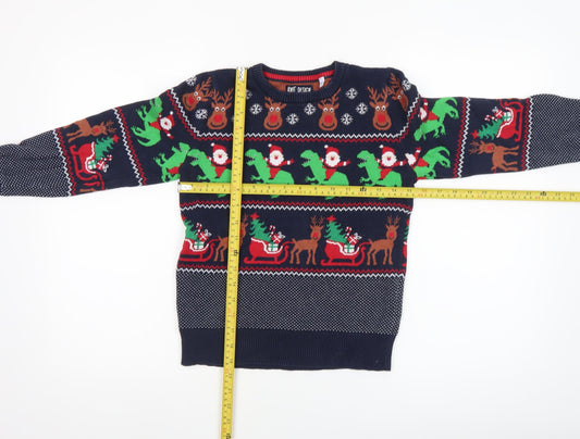 Boys UK Size 9 Years C&A Blue Pullover Jumper
