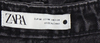 Womens UK Size M Zara Relaxed Fit Mom Black Jeans