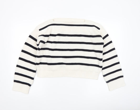 Womens UK Size XS Hush White Pullover Jumper