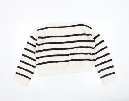 Womens UK Size XS Hush White Pullover Jumper