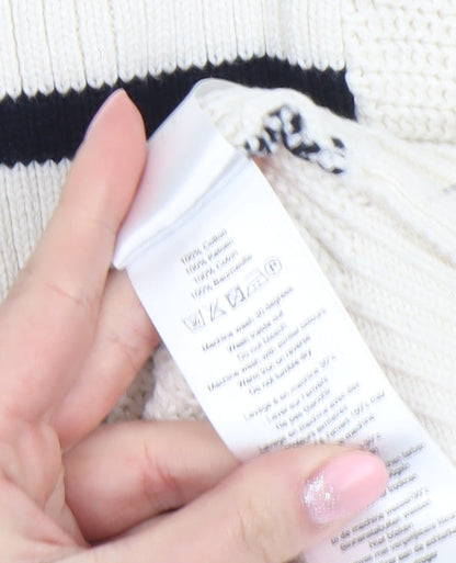 Womens UK Size XS Hush White Pullover Jumper