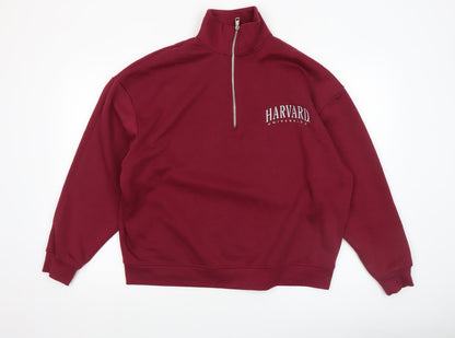 Womens UK Size S Harvard Red Pullover Sweatshirt