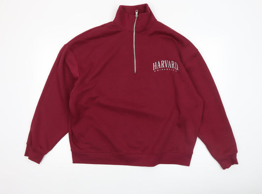 Womens UK Size S Harvard Red Pullover Sweatshirt