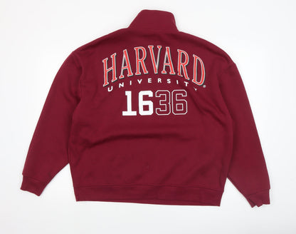 Womens UK Size S Harvard Red Pullover Sweatshirt