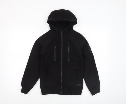 Boys UK Size 7-8 Years Firetrap Black Soft Shell