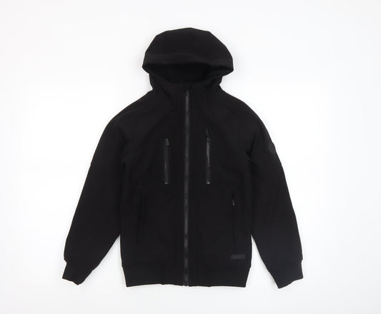 Boys UK Size 7-8 Years Firetrap Black Soft Shell
