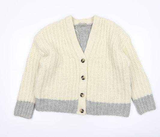 Womens UK Size S Zara Multicoloured Cardigan Jumper