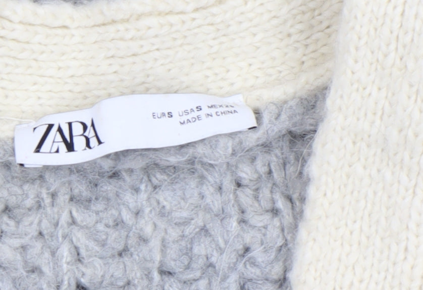 Womens UK Size S Zara Multicoloured Cardigan Jumper