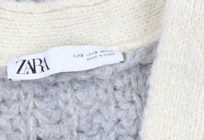 Womens UK Size S Zara Multicoloured Cardigan Jumper