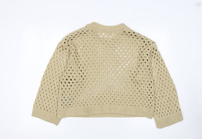 Womens UK Size 12 H&M Beige Pullover Jumper