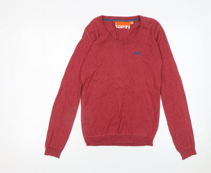 Mens UK Size S Superdry Red Pullover Jumper