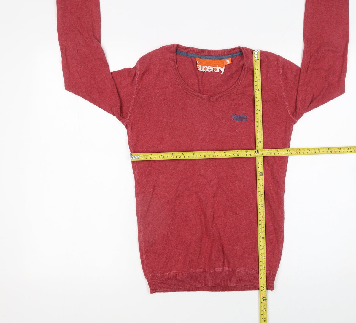 Mens UK Size S Superdry Red Pullover Jumper