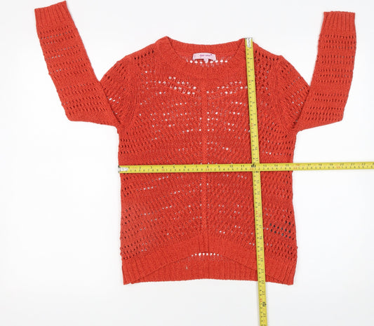 Womens UK Size 10 Marks and Spencer Red Pullover Jumper