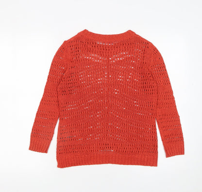 Womens UK Size 10 Marks and Spencer Red Pullover Jumper