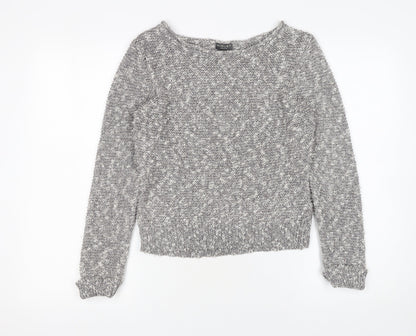 Womens UK Size S Minuet Petite Grey Pullover Jumper