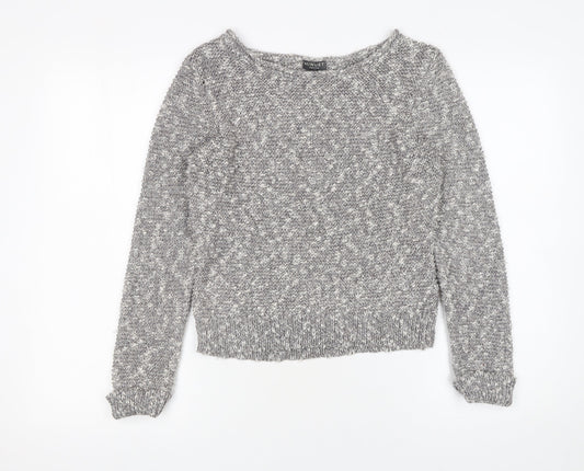 Womens UK Size S Minuet Petite Grey Pullover Jumper