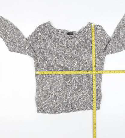 Womens UK Size S Minuet Petite Grey Pullover Jumper