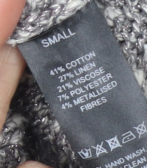 Womens UK Size S Minuet Petite Grey Pullover Jumper
