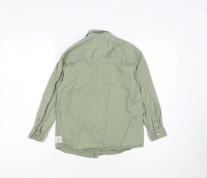 Boys UK Size 8 Years Zara Green Basic Button-Up