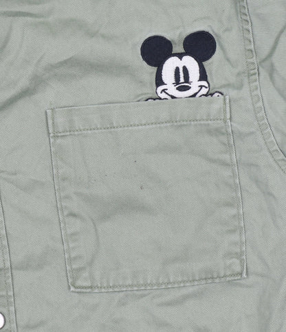 Boys UK Size 8 Years Zara Green Basic Button-Up