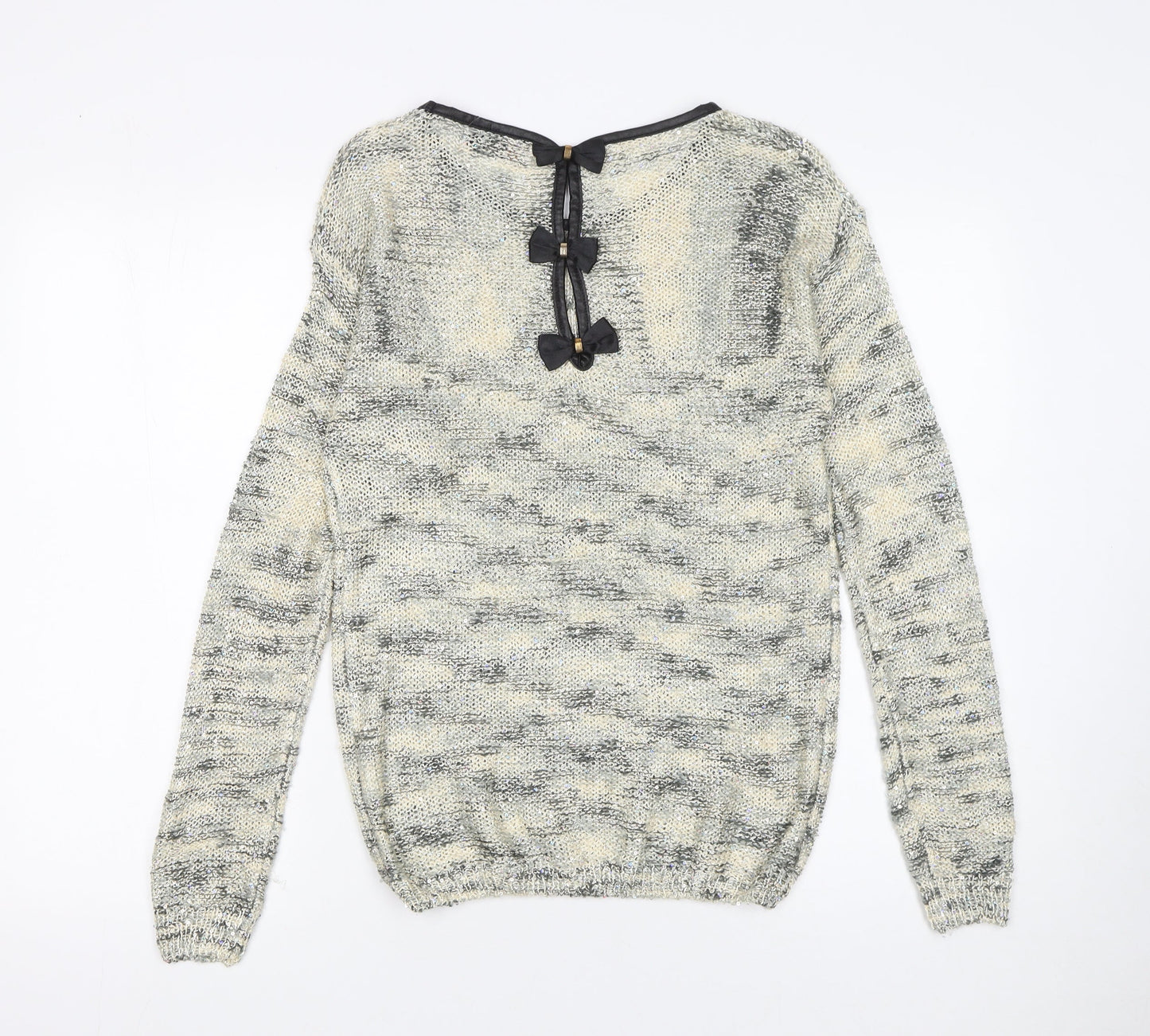 Womens UK Size S QUEEN'S Grey Pullover Jumper