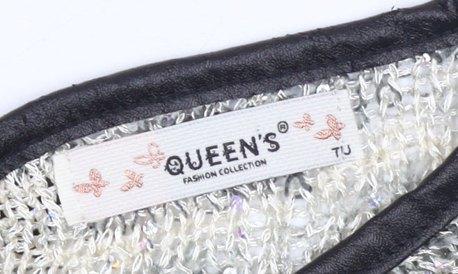 Womens UK Size S QUEEN'S Grey Pullover Jumper