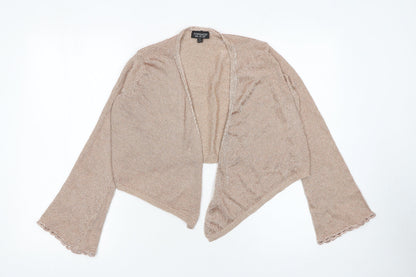 Womens UK Size 12 Topshop Beige Cropped Blouse