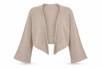 Womens UK Size 12 Topshop Beige Cropped Blouse