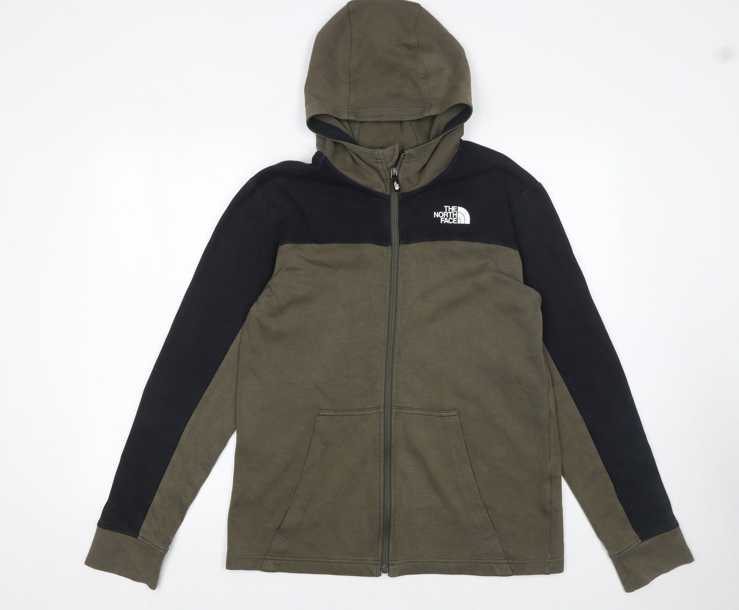 Boys UK Size XL The North Face Green Full Zip Hoodie