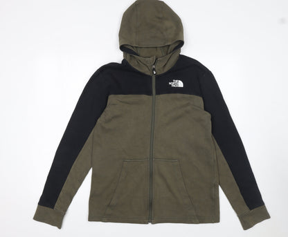 Boys UK Size XL The North Face Green Full Zip Hoodie
