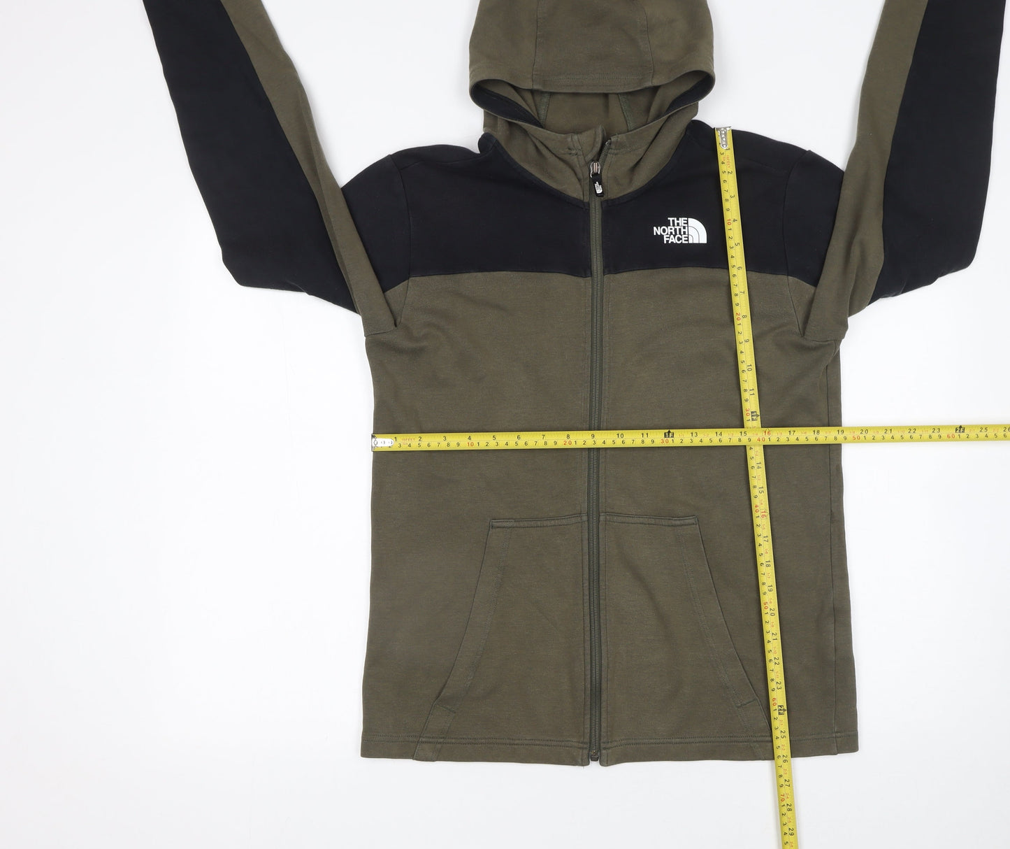 Boys UK Size XL The North Face Green Full Zip Hoodie