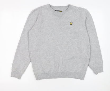 Lyle & Scott Boys Grey Crew Neck Pullover Sweatshirt 14-15 Years