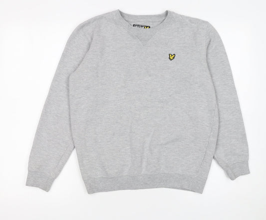 Lyle & Scott Boys Grey Crew Neck Pullover Sweatshirt 14-15 Years