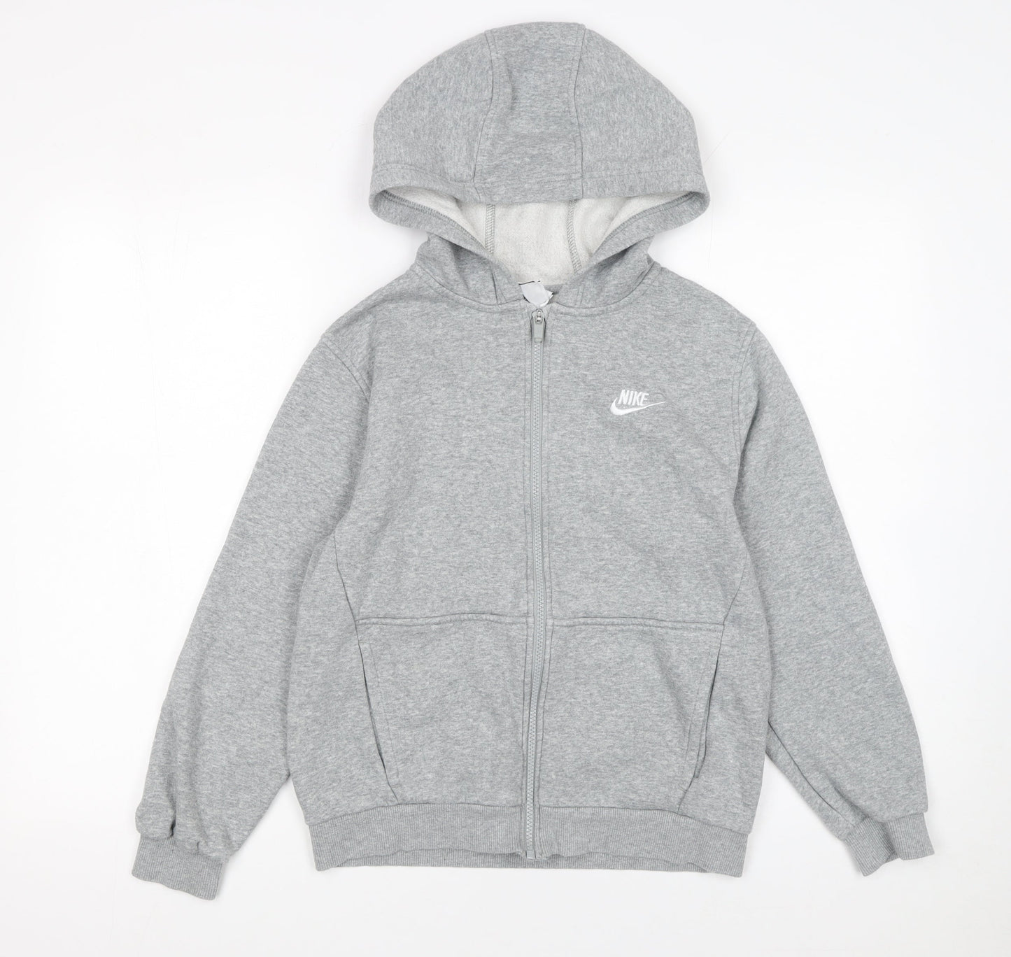 Boys UK Size 146 Nike Grey Full Zip Hoodie