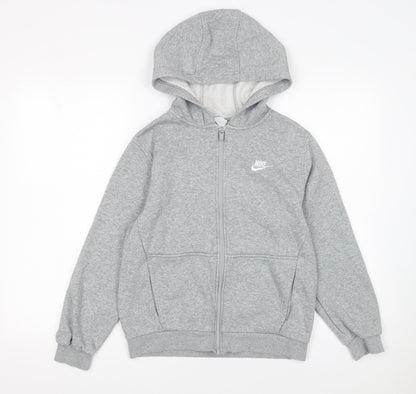 Boys UK Size 146 Nike Grey Full Zip Hoodie