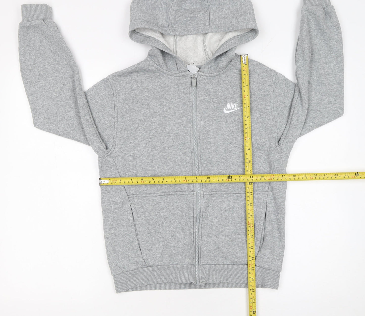Boys UK Size 146 Nike Grey Full Zip Hoodie