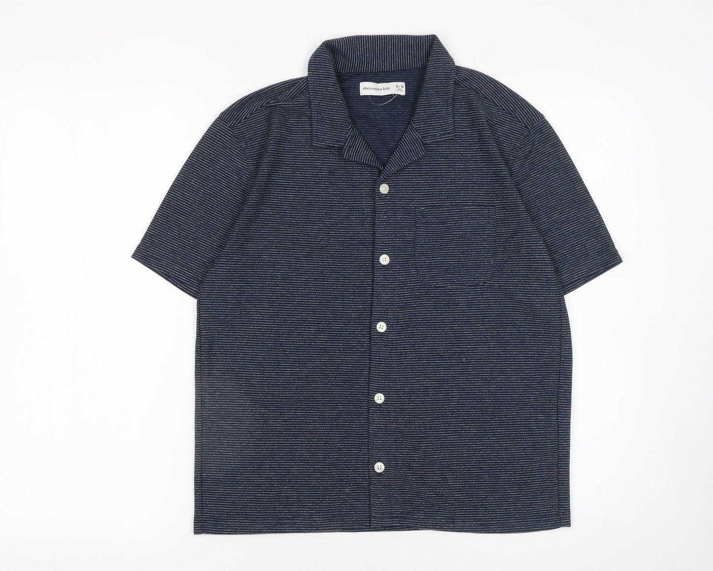 Boys UK Size 13-14 Years abercrombie kids Blue Basic Button-Up