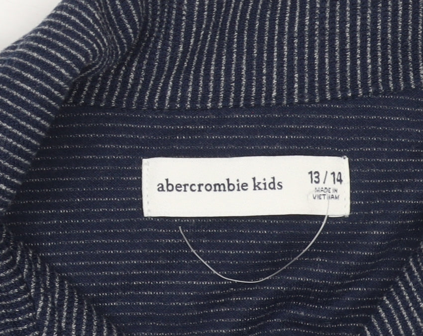 Boys UK Size 13-14 Years abercrombie kids Blue Basic Button-Up