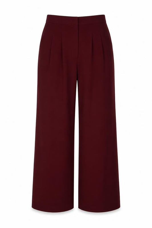 Forever 21 Women’s Red Wide-Leg Trousers Size 8 Polyester Blend