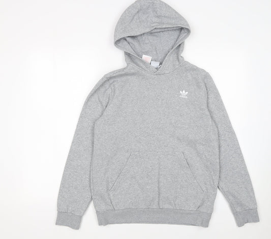 Boys UK Size 13-14 Years adidas Grey Pullover Hoodie