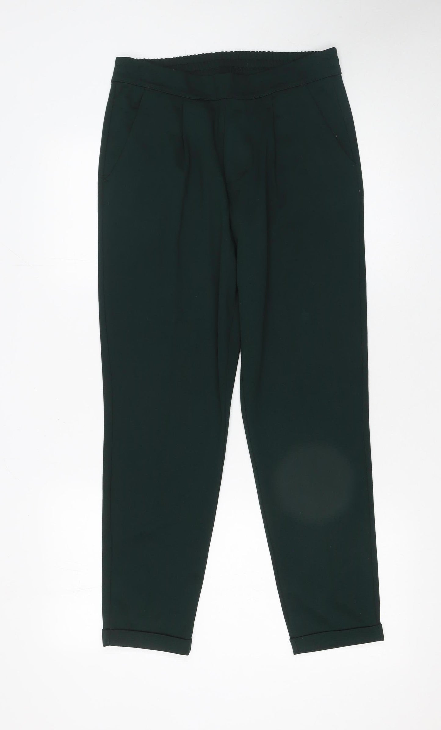 Womens UK Size S Jacqueline de Yong Regular Fit Casual Workwear Green Trousers