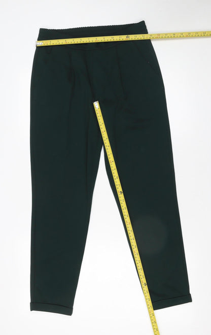 Womens UK Size S Jacqueline de Yong Regular Fit Casual Workwear Green Trousers