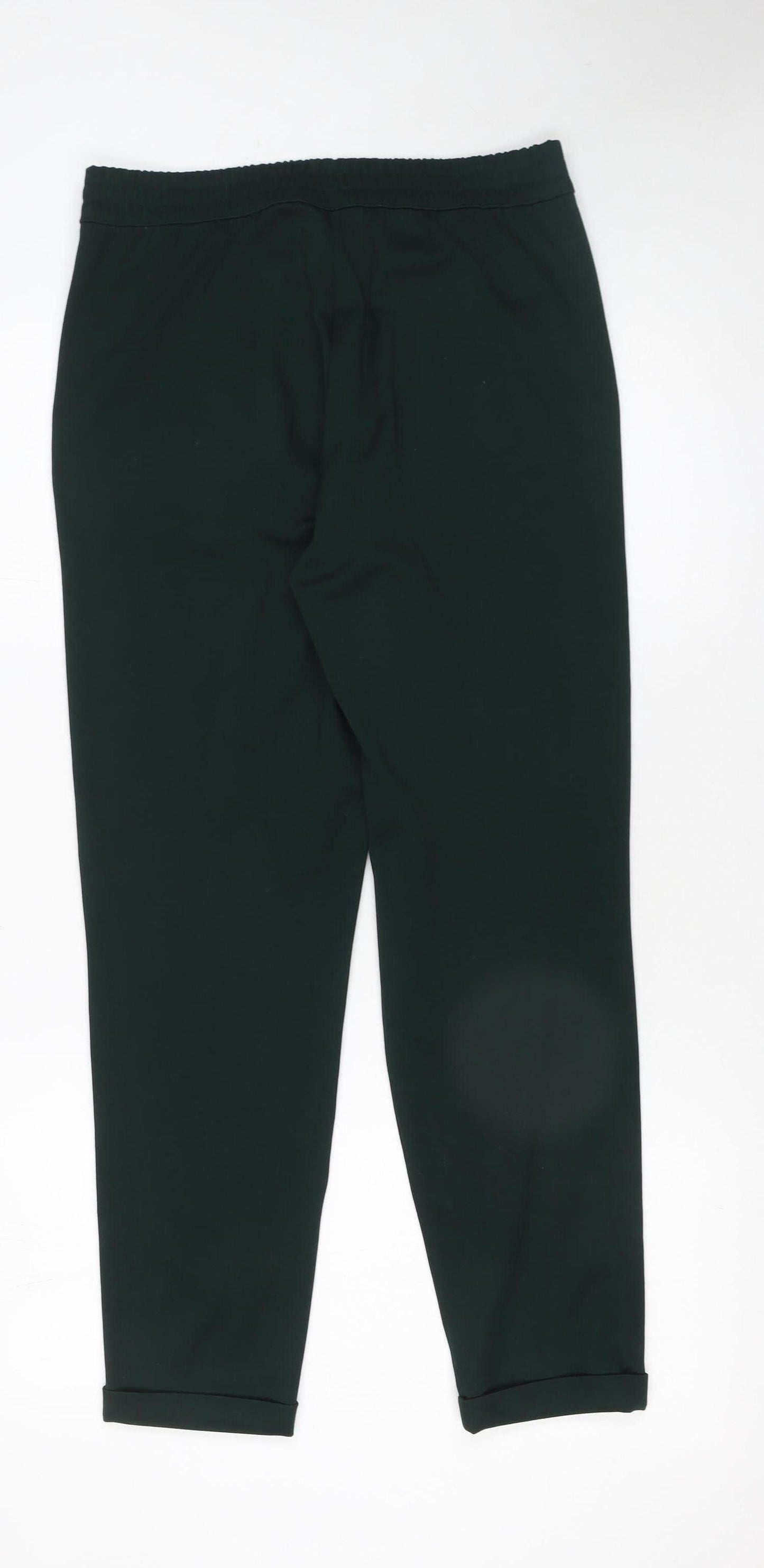 Womens UK Size S Jacqueline de Yong Regular Fit Casual Workwear Green Trousers