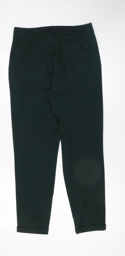 Womens UK Size S Jacqueline de Yong Regular Fit Casual Workwear Green Trousers
