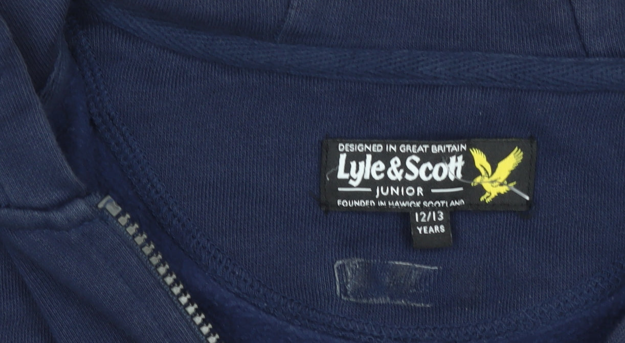 Boys UK Size 12-13 Years Lyle & Scott Blue Full Zip Hoodie