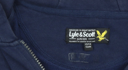 Boys UK Size 12-13 Years Lyle & Scott Blue Full Zip Hoodie