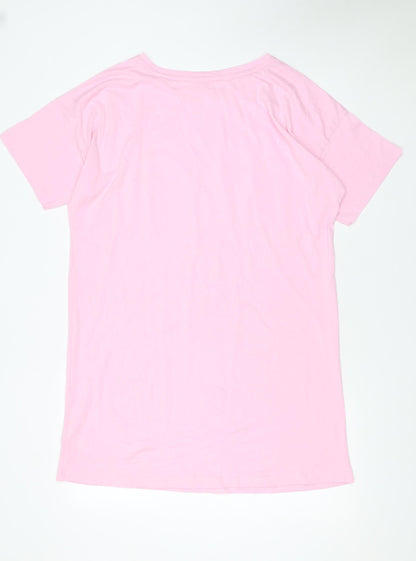 Barbie Womens Pink Cotton Short Sleeve Nightshirt UK 12-14